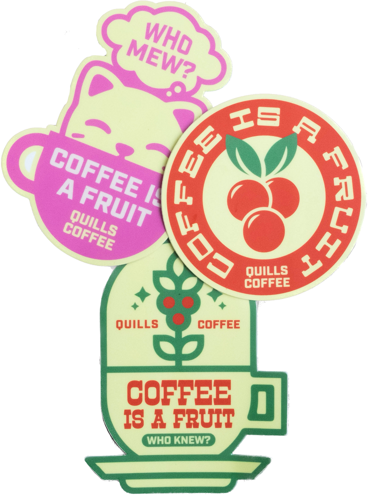 'Coffee is a Fruit' Stickers